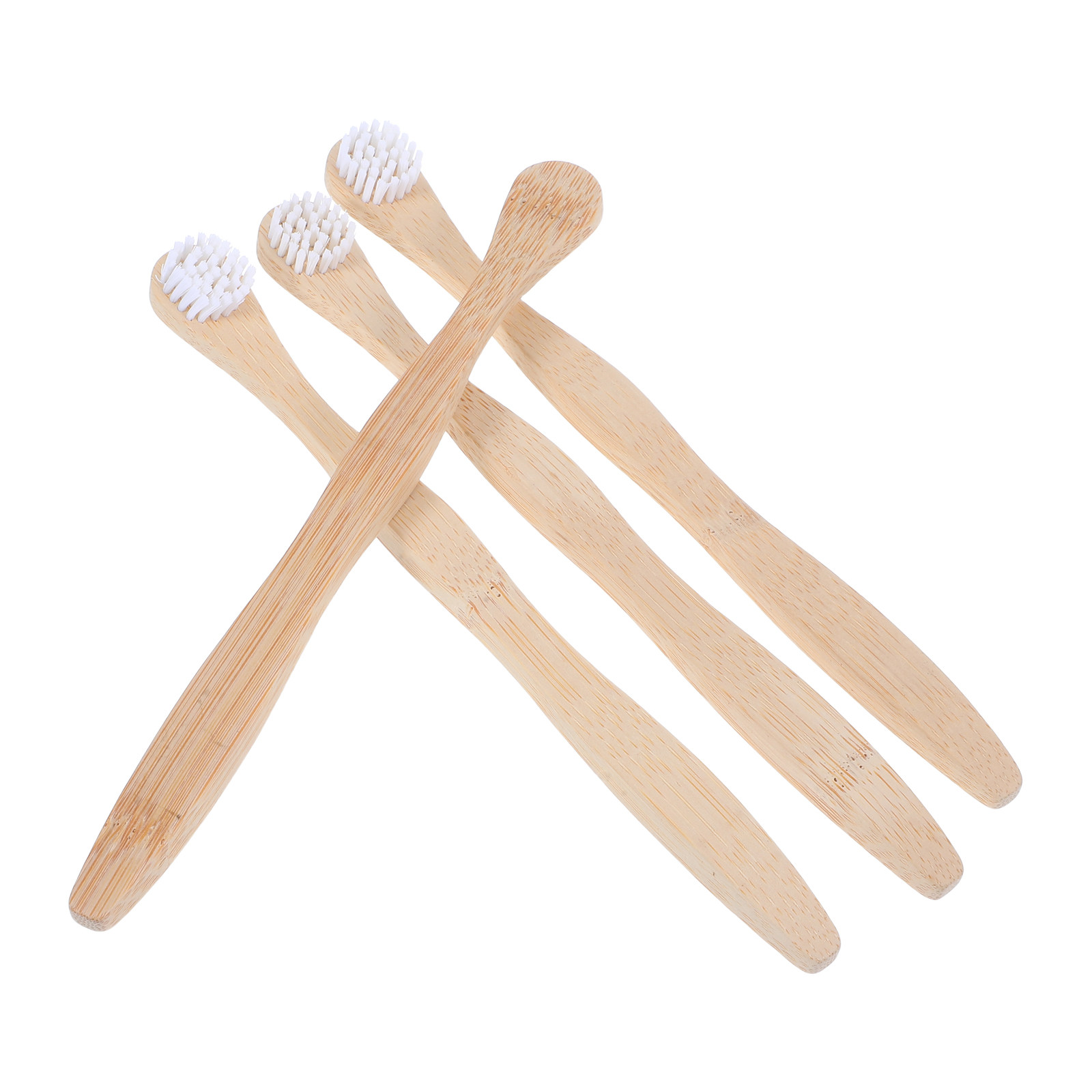 Bamboo Toothbrush - 4개 세트의 대나무 혀 클리너 및