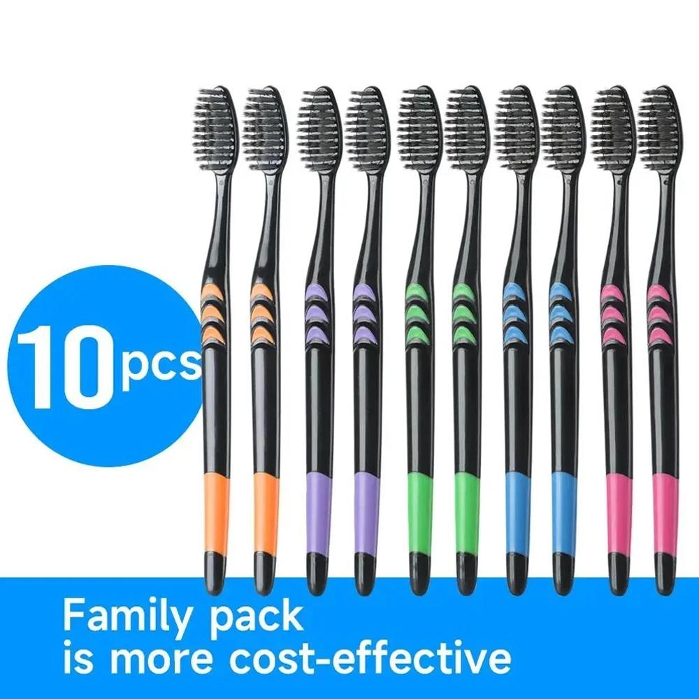 10개입 가족용 대나무 숯 칫솔, 부드러운 칫솔모, 휴 - Bamboo Toothbrush 리뷰 및 가격