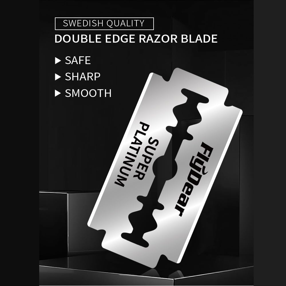 베스트셀러 스테인리스 면도날 구식 수동 양면 면도날 미 - Safety Razor Handle 리뷰 및 가격